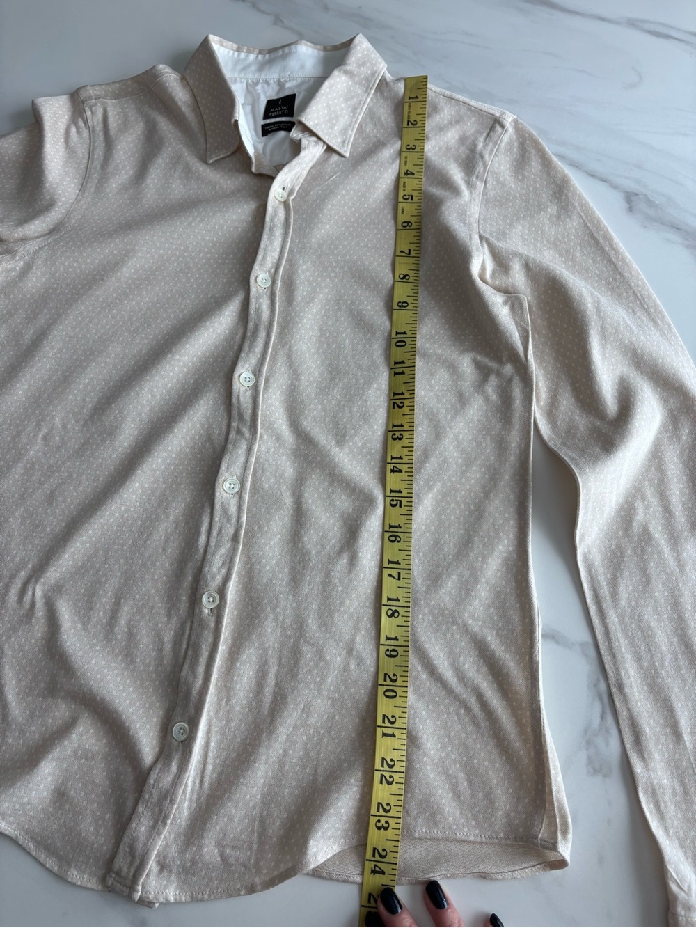 Mastai Ferretti slim fit polka dot jersey shirt sz M - Picture 7 of 9